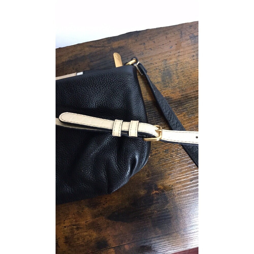 Marc Jacobs Womens Leather Crossbody Small Bag Black Beige Color block  Y2K - Picture 7 of 11